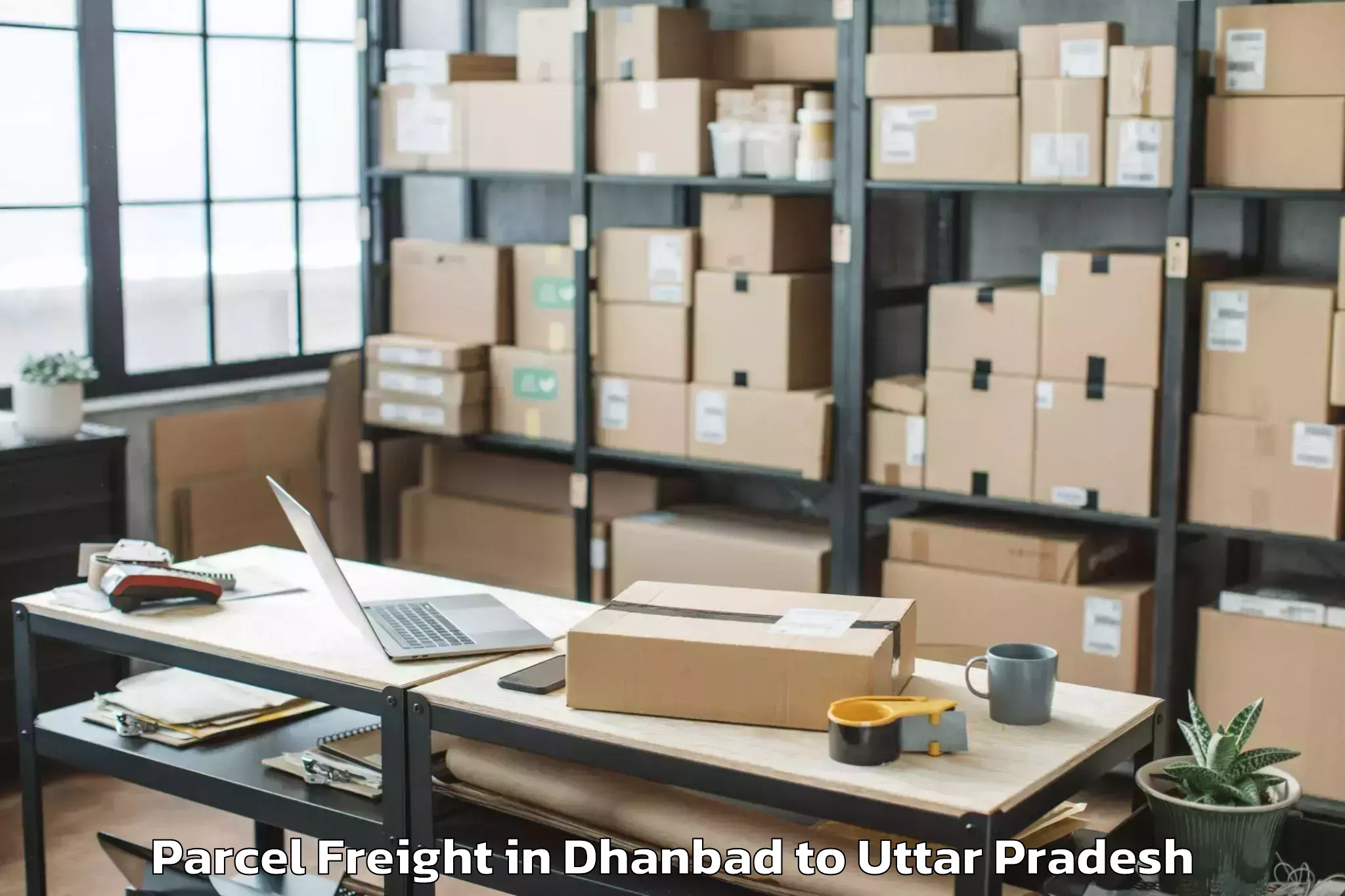 Book Your Dhanbad to Dhanghata Parcel Freight Today